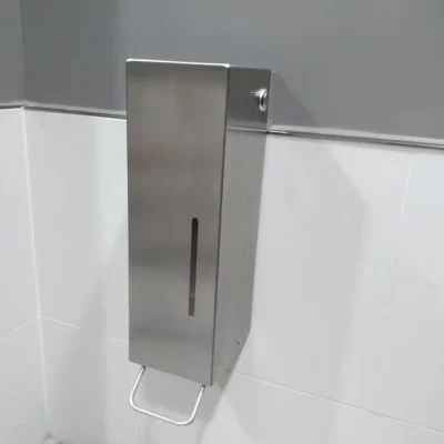 cleaning toilets in a clothing store